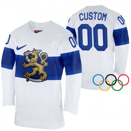 Finland Hockeydrakt Custom 2022 Winter Olympics Hvit Authentic - Herre